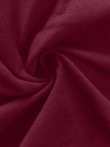 Sexy Deep V-Neck Ruched Waist Halter Backless Hollow Out Mini Dress, New Summer Design - Burgundy - View 6