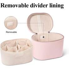 Portable Christmas Gifts Cosmetic Bag - Travel Toiletry Organizer With Compartments & Handle For Women - 粉色 - 查看 3