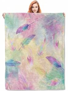 Birds And Butterflies Throw Blanket Gifts, Soft Cozy Fleece Blanket With Nature Floral Print, Blanket For Couch Bed Sofa, Perfect For Nature Lovers And Spring Decor, 50x60 In - Color328 - View 9