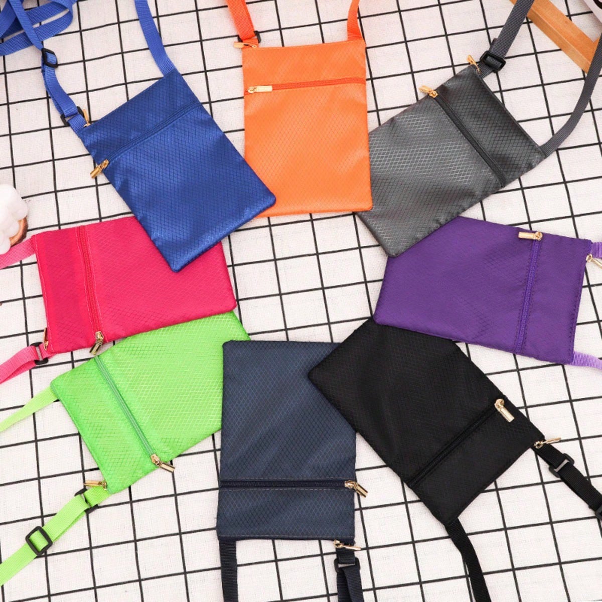 Bolso de hombro delgado para mujer, bolso mensajero, monederos pequeños de tela Oxford impermeables, mini funda para teléfono móvil, pequeña carte
