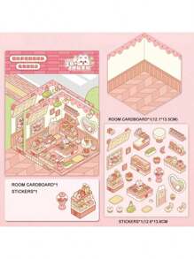 Kids Miniature Scene Stickers, 3D Layered Small House Stickers For Cognitive And Visual Training, Colorful Decorative Stickers - Multicolor - View 8