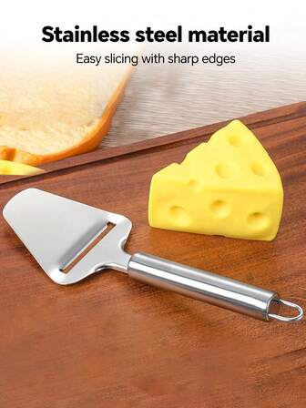 1Pc Stainless Steel Cheese Spatula, Butter Spatula, Kitchen Small Tool Cheese Grater, Baking Tool Stainless Steel Cake Cream Scraper, Pizza Cutter, Stainless Steel Cake Spatula