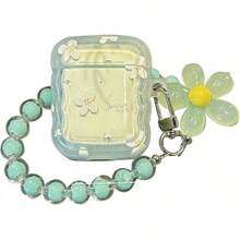 Cute Girly Strap 4, Woman Kawaii Soft Protective Cover 4th Generation With Lovely Keychain Lanyards Aesthetic Design, Pink Bows - 綠色 - 查看 1