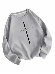 Moletom Blusa Frio Unissex Jesus Cristo Gola Redonda Careca - Cinza - Visão 2
