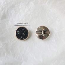 6/10/12/20 件黑白珠光纹理猫眼树脂纽扣，百搭时尚装饰纽扣，适用于西装、外套、毛衣、开衫、衬衫、DIY 配饰 - 黑與白 - 查看 35