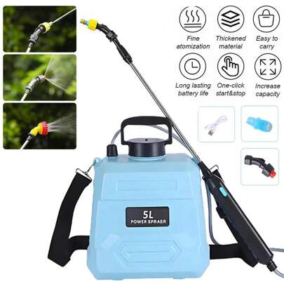 5L Electric Rechargeable Battery W-Eed Sprayer Portable Farm Garden Pump Spray