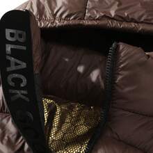Men's Zip-Up Hooded Padded Vest - Coffee Brown - View 3