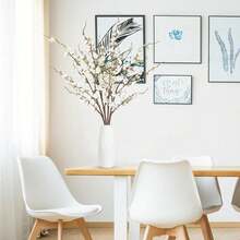 Artificial Cherry Blossom Flowers 4 Pcs Faux Cherry Blossom Stems Faux Silk Cherry Blossom Branches 41'' Fake Flowers Long Stems For Vase Arrangements Home Wedding Table Decor (Pink) KF - 白色 - 查看 5