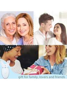 Cepillo de dientes eléctrico para adultos, tecnología de ondas sonoras, cepillos de dientes en forma de U para limpieza bucal, batería de litio de 400mAh, carga inalámbrica y luz LED, regalo para el Día del Padre, Día de la Madre