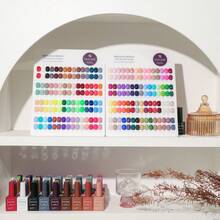 Set de 120 piezas de 15ml de esmalte de uñas en gel, serie de 120 colores con acabado brillante otoñal. Esmalte semipermanente con glitter y lentejuelas. Kit de esmalte UV resistente a remojo para manicura y diseño de uñas