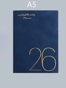 1pc/A5/2026 Portable Planner, Schedule Book, 365 Days Time Management Book, Weekly Planner, Daily Planner, Diary, Back To School, Back To School Gift, School Supplies, 2026 Agenda, Christmas, Thanksgiving, Back To School Gift