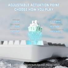 Teclado de juego MAMBASNAKE M82 HE 8000Hz con activación rápida, precisión de 0.01mm RT, teclado compacto con interruptores magnéticos, cable enrollado, función de pulsación, ajuste de activación, iluminación RGB, para PC - Multicolor - Ver 5