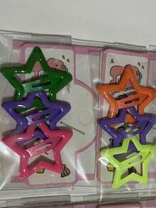Kit 15/30/60 Units Star-Colored Side Bangs With A Small, Cute Clip - 彩色 - 查看 2