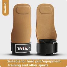 1 Pair Sports & Fitness Protective Gloves, Suitable For Pull-Ups, Bench Press, Super Fiber Wrist Support, Strong Grip Assist Strap, Heavy Duty Lifting Strap - Multicolor - View 2