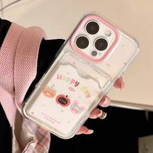 GUCADI 1 Ốp lưng điện thoại TPU mềm in hình động vật hoạt hình màu hồng tương thích với Apple dòng 16/15/14/13/12/11 Chống nước, chống sốc, chống rơi, chống trầy xước - Trong sáng - Xem 10