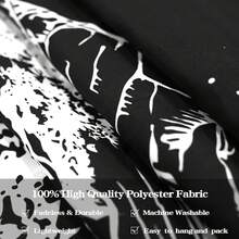 Local Shipping 2025 New   Black And White Tapestry Starry Night Mountain Tapestries For Bedroom Aesthetic Moon And Stars Tapastry's Wall Hanging Dark Nature Forest Wall Tapestry For Living Room Dorm (48'' * 36'') - 黑色 - 查看 7