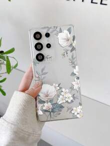 1pc High-Fashion Floral Pattern Transparent Soft TPU Phone Case, Anti-Scratch Anti-Fingerprint Protective Cover With Camera Lens Protection, Compatible With Samsung, Nothing, Compatible With Pixel, Compatible With INFINIX, Compatible With Redmi,International Version, Not The Domestic Version - Multicolor - View 6