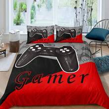 Pro Gamer Bedroom Upgrade|PS Theme Duvet Cover Set|Esports Teen Boy Decor|Hypersoft Microfiber - 玩家 - 查看 1