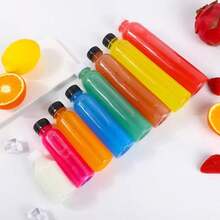 1 buc sticlă transparentă din plastic, sticlă goală de apă minerală, sticlă de băuturi, sticlă de ceai cu lapte la pachet, sticlă de suc pentru influenceri, sticlă multifuncțională (capac de sticlă aleatoriu) - Multicolor - Vizualizare 8