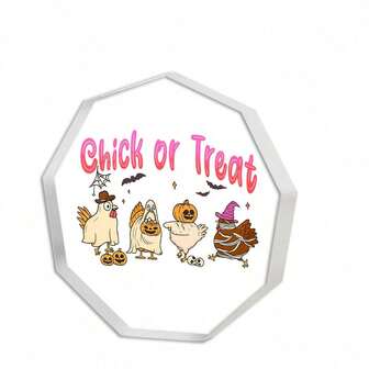 Pollo o tratar Halloween, decoración de oficina linda Halloween divertida, truco o , decoración de escritorio para mujeres de oficina, regalo de Halloween, lindo fantasma pollito, decoración de habitación bohemia, regalos únicos para mujeres