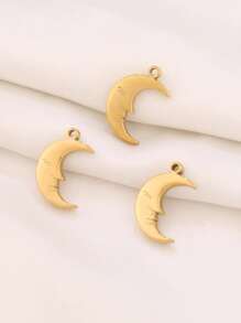 3 件不锈钢月亮吊坠配件 18K 镀金月亮吊坠适用于 DIY 珠宝制作用品配件 - 吊墜 - 查看 12