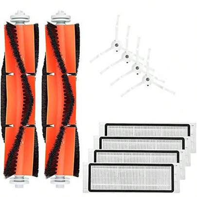 Compatibil cu aspiratorul robot Mi Robot 1/1S SDJQR01RR SDJQR02RR SDJQR03RR, pentru aspiratorul robot Roborock S50 S51 S55 S5 Max S6 S60 S65, filtru HEPA, perie principală, piese de schimb pentru perie laterală