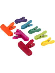 2/8 peças de clipes para sacos plásticos: clipes multifuncionais para armazenamento de alimentos, adequados para vedação de vários sacos plásticos e sacos para lanches, ótimos para organização e armazenamento na cozinha