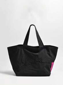 大号轻质刺绣手提包，别致单肩包