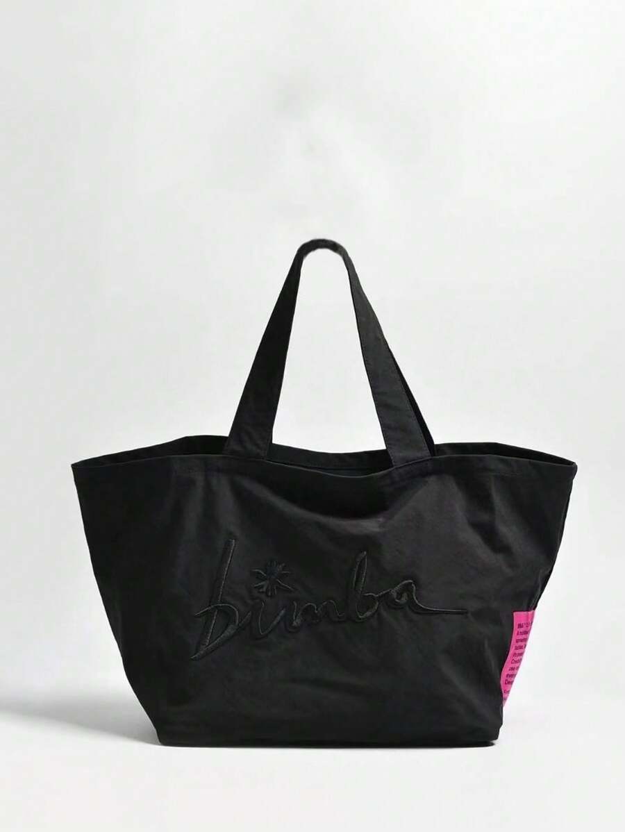 大号轻质刺绣手提包，别致单肩包