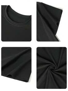 復古藝術夏季秋季兒童短袖上衣 T 卹 拱門建築手繪圖案 白色棉質 T 卹 - 黑色 - 查看 7