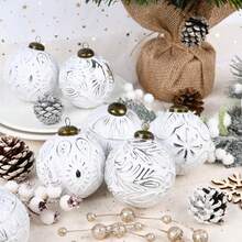 Vintage Weihnachtsornamente für Baumdekorationen - Kupfer Weihnachtskugeln Bronze für Innenraum Feiertags Weihnachtsdekor - 80mm 3,15 Zoll, 12 Pack Heim Dekor Weihnachtsdekorationen Zimmer Dekor Weihnachtsdekorationen Zuhause Weihnachtsgeschenke Weihnachtsdekor - Verschiedenfarbig - Übersicht 8