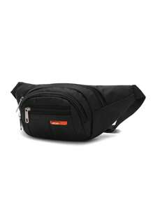 1pc Universal Nylon Sports Fanny Pack For Men & Women - Solid Color, Non-Waterproof, Zippered Waist Bag With Adjustable Strap For Hiking, Travel, Camping, Running & Outdoor Activities
