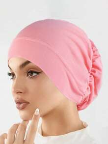 女士弹力头巾 - 弹性全包覆式癌症化疗帽，柔和灰色 - 适合日常、节日、术后佩戴 - 易于护理且佩戴稳固 - 理想的生日/母亲节礼物、宗教场合、优雅头饰、耐用结构、头部遮盖物、特殊场合睡眠帽 - 顏色 - 查看 23