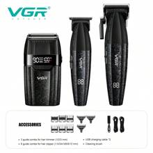 VGR Hair Trimmer Professional 9000 RPM Trimmer Set Digital Display Reciprocating Shaver Electric Trimmer Men Clipper Digital Display Clippers Set Charging Model Barber Hair Clipper V-640 S3
