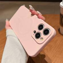 磁吸式超薄液态硅胶手机壳，内衬防刮超细纤维，防指纹，全方位摄像头保护，防震，兼容 17/16/15/14/13/12/11 Pro/Plus/Max/Mini/7/8/SE/7P/8P/X/XR/XsMax、Galaxy S25 Ultra，完美的圣诞礼物 - 粉色 - 查看 3