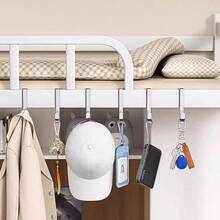 5/3/1 pièce - Crochets sans trace argentés et dorés, un incontournable pour les dortoirs d'étudiants, crochets portables sans colle pour les armoires de la maison, crochets en forme de S en acier inoxydable pour accrocher les vêtements derrière les portes de salle de bain du dortoir. - Argent - Voir 7