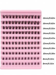 Rikuaild 120片D型卷翘蓬松簇状假睫毛，柔软交叉，妆效自然，适合日常生活、婚礼、约会、派对、音乐节、春季旅行等各种场合。 - D - 查看 3
