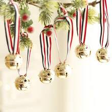 6-teiliges Glockenset - mit Seilen ausgestattet, geeignet zum Dekorieren von Weihnachtsbäumen, Kränzen, Ranken, Heimdekoration, ideal zum Dekorieren von Treppen und Balkonen, an Türen, kann als Haustierzubehör verwendet werden, Glockendekoration, geeignet für Weihnachten, Ostern, Thanksgiving und andere Dekorationen, um eine fröhliche Atmosphäre zu schaffen, ein perfektes Geschenk für Verwandte und Freunde Weihnachtsdekoration Raumdekoration