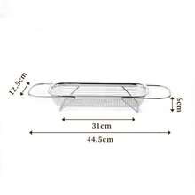 1 件不锈钢水槽沥水篮，可扩展厨房水槽碗碟干燥架，多功能餐具和碗沥水架 - 銀色 - 查看 3