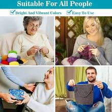 EDCUEBE7 5件套纱线套装，每件约24克，混合颜色，柔软舒适，长度适合钩编。这款多功能纱线非常适合钩编包袋、服装和地毯等项目，是情人节的理想DIY礼物（例如包袋和蕾丝包）。 - 彩色 - 查看 4