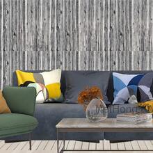 NetHong 3D Textured Wood Plank Wall Sticker - Realistic Gray Weathered Finish - Black and White - View 2