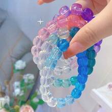 1PCS   Galaxy Starry Sky ~ Luminous Ice Bracelet, Gradient Color Couple Bracelet, Beaded Bracelet, Jewelry, Holiday Gift - slumpmässig - Visa 3