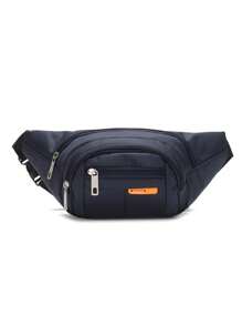 1pc Universal Nylon Sports Fanny Pack For Men & Women - Solid Color, Non-Waterproof, Zippered Waist Bag With Adjustable Strap For Hiking, Travel, Camping, Running & Outdoor Activities