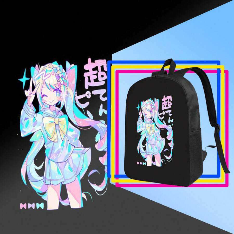 Needy-Streamer-Overload-Kangel-Poster Airy Lift Backpack | SHEIN USA