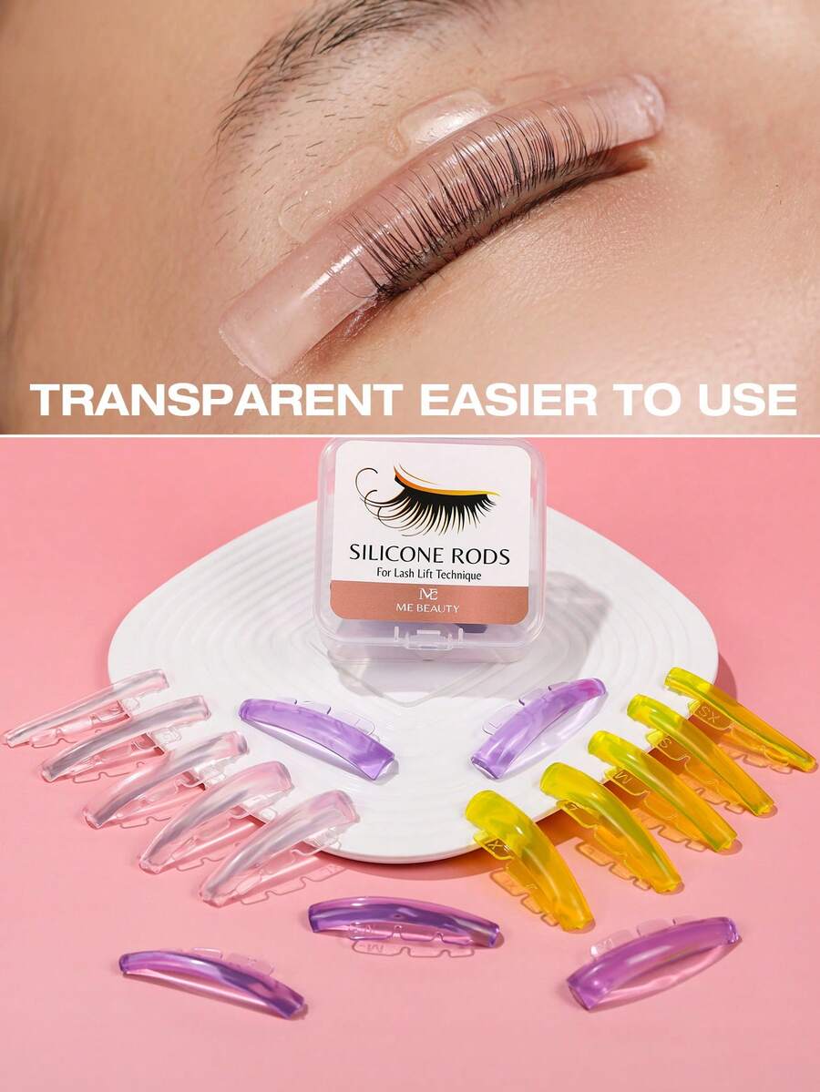 5 Pairs Lash Lift Pads,New Self-Adhesive Super Soft Lash Lift Rods,No Glue Reusable Eyelash Lifting Shield For Lash Lifting DIY Use At Home Or Salon Lash Perming Tool - Multicolor - View 1