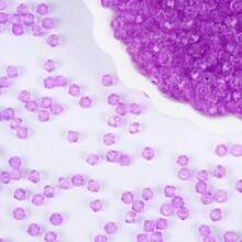 1000PCS Bicone Crystal Beads 4mm Glass Faceted Spacer Beads Bulk For Jewelry Making DIY Bracelets Necklace Earring Crafts (15 Colors) - Purple - View 9