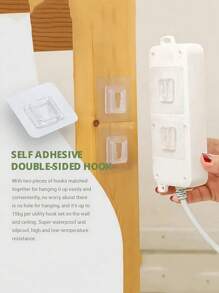 5/10 套装带扣挂钩，强力粘性插座支架，适用于家庭、厨房、浴室、卧室、办公室 - 坚固、无痕、电源插座、相框、遥控器 - 防水多功能挂钩，实用挂钩，粘性挂钩，毛巾架，卧室墙壁装饰，衣架，衣架，返校，架子，组织和存储，钥匙架，钥匙架墙壁，钥匙架，贴纸挂钩，门衣架，房间装饰卧室，厨房配件