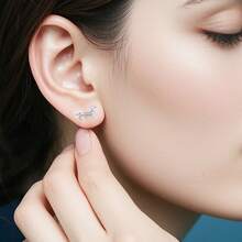 S925 Sterling Silver Cute Dachshund Design Earrings, Versatile For Daily Wear, Comes In Gift Box