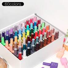 Set de 120 piezas de 15ml de esmalte de uñas en gel, serie de 120 colores con acabado brillante otoñal. Esmalte semipermanente con glitter y lentejuelas. Kit de esmalte UV resistente a remojo para manicura y diseño de uñas
