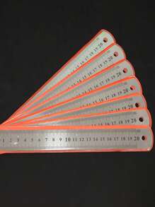 1 pezzo/Set, Regolo in metallo durevole in acciaio da 15/20/30cm, spesso, per falegnameria, studenti, per misurazioni precise, in lega di alluminio standard (stile casuale)